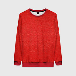 Свитшот женский Красная кожаная текстура, цвет: 3D-красный
