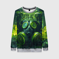 Свитшот женский Сталкерский противогаз, цвет: 3D-меланж