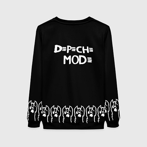 Женский свитшот Depeche Mode: cat rock / 3D-Черный – фото 2