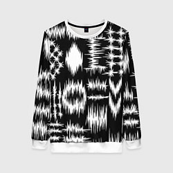 Женский свитшот Штриховка - геометрическая абстракция