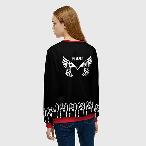 Женский свитшот Placebo: cat rock / 3D-Красный – фото 4