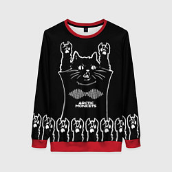Свитшот женский Arctic Monkeys: cat rock, цвет: 3D-красный
