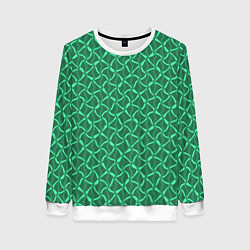 Женский свитшот Зелёный нефритовый искажение