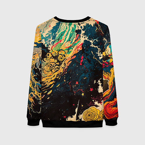 Женский свитшот Абстракция ктулху - нейросеть / 3D-Черный – фото 2