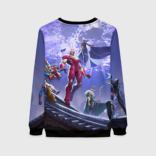 Женский свитшот Герои Marvel rivals / 3D-Черный – фото 2