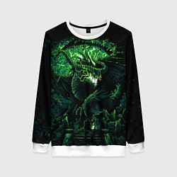 Свитшот женский Green dragon - Dragon Age, цвет: 3D-белый