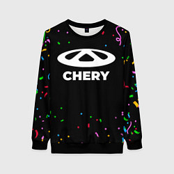Свитшот женский Chery конфети, цвет: 3D-черный