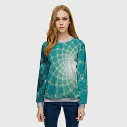 Свитшот женский Фрактальная абстракция, цвет: 3D-меланж — фото 2