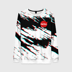 Женский свитшот Nasa glitch color