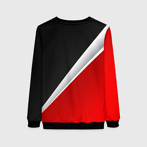 Женский свитшот Mitsubishi - черный и красный / 3D-Черный – фото 2