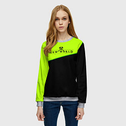 Свитшот женский New world geomerty, цвет: 3D-меланж — фото 2