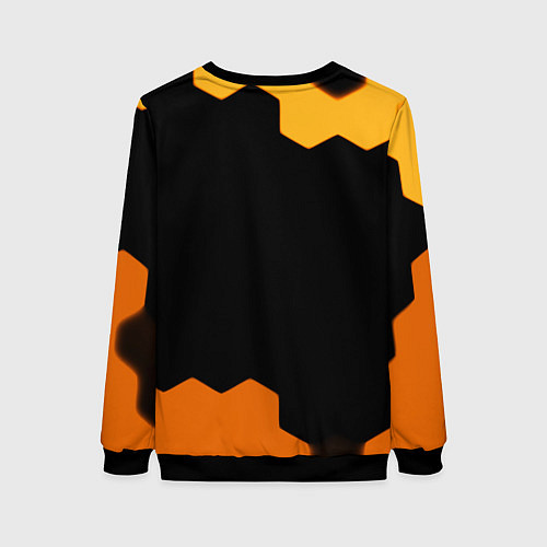 Женский свитшот Квейк соты огненное лого / 3D-Черный – фото 2