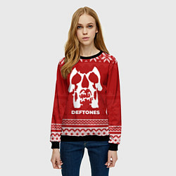 Свитшот женский Новогодний Deftones, цвет: 3D-черный — фото 2