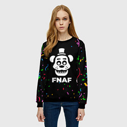 Свитшот женский FNAF конфети, цвет: 3D-черный — фото 2