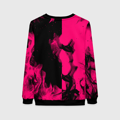 Женский свитшот Monster energy fire pink / 3D-Черный – фото 2