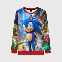 Свитшот женский Sonic красочный мир, цвет: 3D-красный
