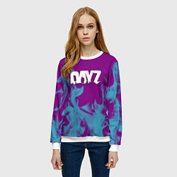 Свитшот женский Dayz неоновый огонь, цвет: 3D-белый — фото 2