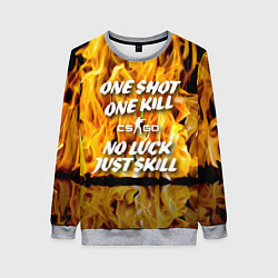 Женский свитшот Counter Strike - motto flame