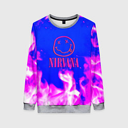 Женский свитшот Nirvana neon flame