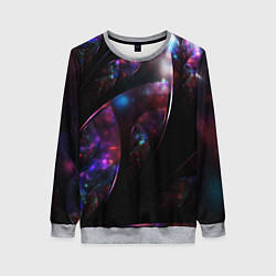 Свитшот женский Неоновая психоделика абстракция, цвет: 3D-меланж