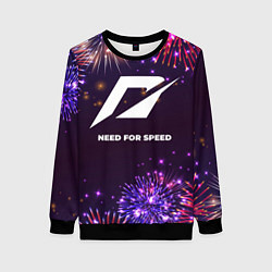 Свитшот женский Праздничный Need for Speed, цвет: 3D-черный