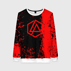 Свитшот женский Linkin park краски всплеск текстура, цвет: 3D-белый