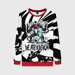 Свитшот женский Rick Sanchez - we are Venom meme, цвет: 3D-красный