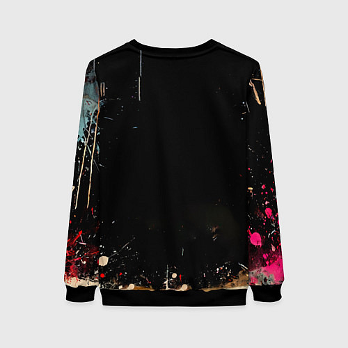 Женский свитшот Страус / 3D-Черный – фото 2