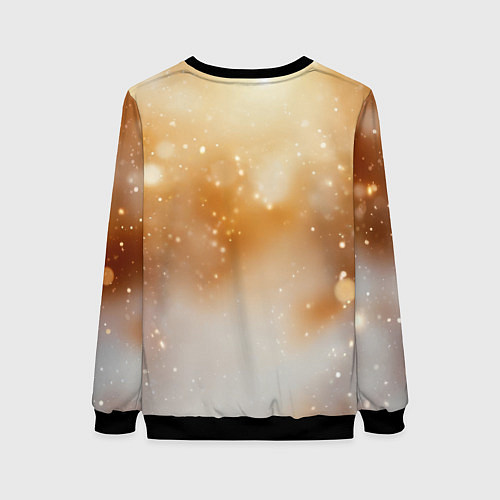 Женский свитшот Рыжая довольная лисица / 3D-Черный – фото 2