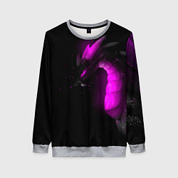 Свитшот женский Дракон неоновый, цвет: 3D-меланж