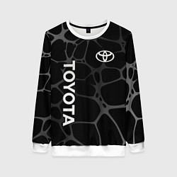 Свитшот женский Toyota - монохромный аква, цвет: 3D-белый