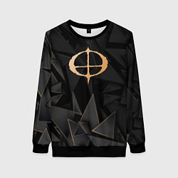 Свитшот женский Ozzy Osbourne golden poly, цвет: 3D-черный