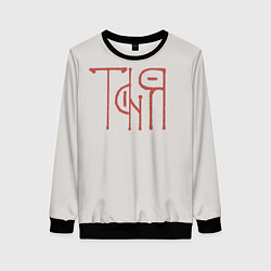 Женский свитшот Вязью Татьяна - красная надпись