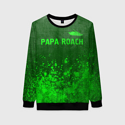 Женский свитшот Papa Roach - green gradient посередине