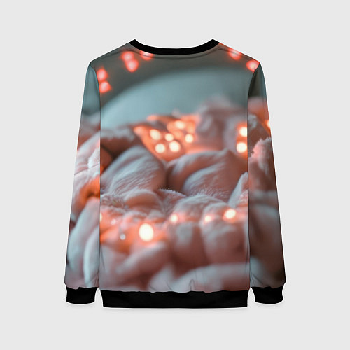 Женский свитшот Котик с сердечком / 3D-Черный – фото 2