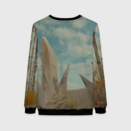 Женский свитшот Я русский - медведь / 3D-Черный – фото 2