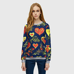 Свитшот женский Дела сердечные, цвет: 3D-меланж — фото 2