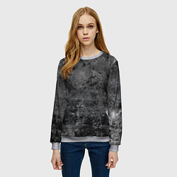 Свитшот женский Абстракция - grunge mood, цвет: 3D-меланж — фото 2