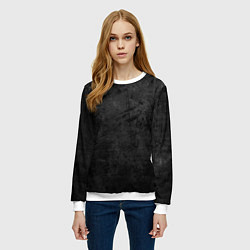 Свитшот женский Абстракция - dark grunge break, цвет: 3D-белый — фото 2