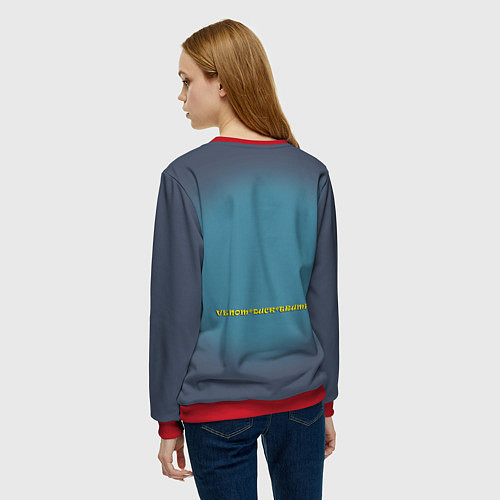 Женский свитшот Веном-утёнок-Трамп коллаба / 3D-Красный – фото 4