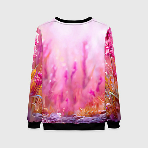 Женский свитшот Зайчик в розовом / 3D-Черный – фото 2