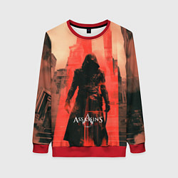 Свитшот женский Assassins Creed black ninja, цвет: 3D-красный