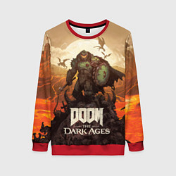 Свитшот женский Палач рока Doom the dark ages, цвет: 3D-красный