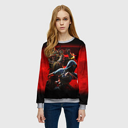 Свитшот женский Assassins Creed Тени, цвет: 3D-меланж — фото 2