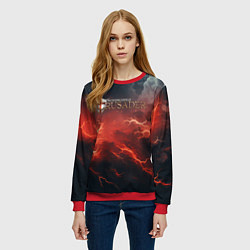 Свитшот женский Stronghold сrusader молния крестоносца, цвет: 3D-красный — фото 2