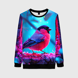 Свитшот женский Розовый снегирь, цвет: 3D-черный