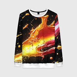 Свитшот женский Динамичная краска текстура, цвет: 3D-белый