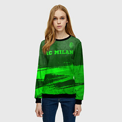 Свитшот женский AC Milan - green gradient посередине, цвет: 3D-черный — фото 2