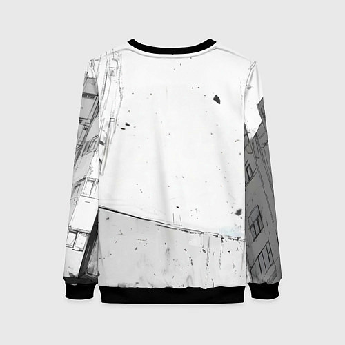 Женский свитшот Бэтмен наблюдает сверху / 3D-Черный – фото 2