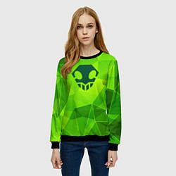 Свитшот женский Bleach green poly, цвет: 3D-черный — фото 2
